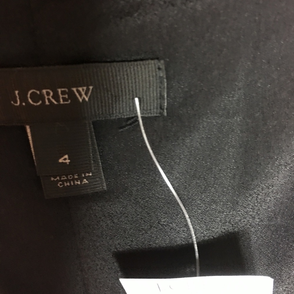 J.crew Ruffle Drapey Faux Wrap Black Dress - Picture 6 of 6